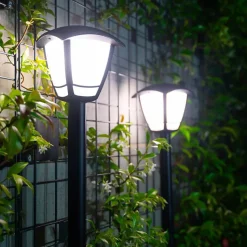 Xanlite - Lampadaire filaire noir 112cm rétro IP44, culot E27, 40W max - LAME40NRET