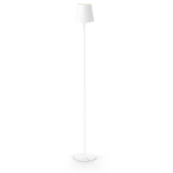 Xanlite - Lampadaire métal, 500 lumens, CCT & Dimmable, Rechargeable, 130cm, Blanc - LAM130BD