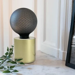 Xanlite - Lampe à poser cylindrique en métal couleur laiton, compatible culot E27, IP20, 60W puissance max - XDLAPCYCLOML