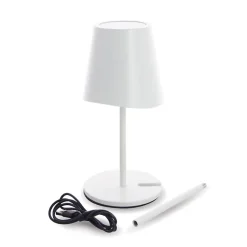 Xanlite - Lampe à poser LED IP44, 250 lumens, rechargeable USB-C, 38cm, CCT & Dimmable, Blanc - LPM38BD