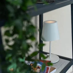 Xanlite - Lampe à poser LED IP44, 250 lumens, rechargeable USB-C, 38cm, CCT & Dimmable, Blanc - LPM38BD