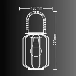 Xanlite - Lanterne Solaire IP44 Blanc chaud Métal et corde 6h d'autonomie - SORETRO4