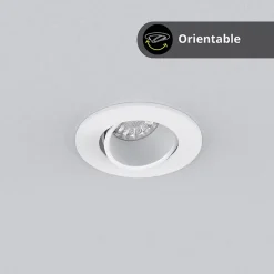 Xanlite - Lot 3 Spots GU10 conso. 4W eq. 50W 2700K Rond orientable Blanc IP20 - PACK3SP50RAB