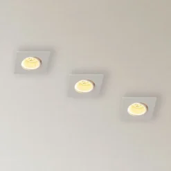 Xanlite - Lot 3 Spots GU10 50W 2700K Carré orientable Blanc IP20 - PACK3SP50CAB