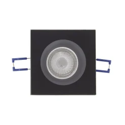 Xanlite - Lot 3 Spots GU10 50W 4000K Carré Noir IP44 - PAK3SP50CIP44NCW