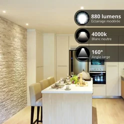 Xanlite - Lot 3 Spots GU10 50W 4000K Rond Blanc IP44 - PAK3SP50RIP44BCW