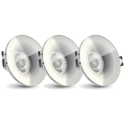 Xanlite - Lot 3 Spots GU10 50W 4000K Rond Blanc IP44 - PAK3SP50RIP44BCW