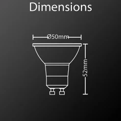 Xanlite - Lot de 2 ampoules LED spots au culot GU10, 5W cons. (50W eq.), lumière blanche chaude - PACK2VG50S