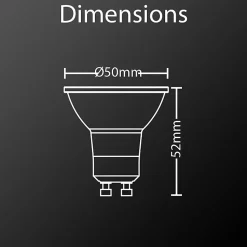 Xanlite - Lot de 2 ampoules LED spots au culot GU10, 5W cons. (50W eq.), lumière blanche neutre - PACK2VG50SCW