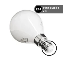 Xanlite - Lot de 2 ampoules Filament LED, culot E14, 806 Lumens, conso. 6,5W (eq. 60W) , 4000K, Blanc neutre - PACK2RFV806POCW