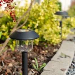 Xanlite - Lot de 3 balises solaires LED IP44 noir, RVB - PACK3SO1017B