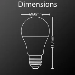 Xanlite - Lot x5 Ampoules LED standard, culot E27, conso 9W, eq. 60W, blanc neutre - PACK5EE806GCW