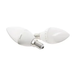 Xanlite - Lot x5 Ampoules LED flamme, culot E14, 5,5W cons. (40W éq.), lumière blanc neutre - PACK5EV470FCW