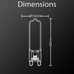 Xanlite - Pack de 2 ampoules RetroLED, culot G9, 3,7W cons. (400 lumens), lumière blanche chaud - PACK2ALG9400