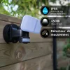 Xanlite - Projecteur 2 têtes noir à détecteur de mouvements orientable et désactivable, 2800 Lumens, Blanc froid - PR2T2800D