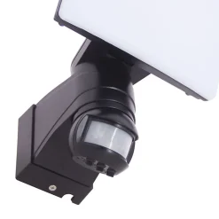 Xanlite - Projecteur mural noir LED IP44 30W avec détecteur de mouvement, 3000 Lumens - PR30WMDV24