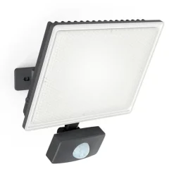 Xanlite - Projecteur mural noir LED IP44 avec détecteur de mouvement, 2600 Lumens, conso. 30 W, Blanc froid - PR30WMD