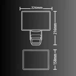 Xanlite - Projecteur mural solaire LED IP44 à détection de mouvement, 1000 Lumens, 6500 Kelvin, Blanc froid - PRS1000D