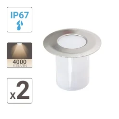 Xanlite - Rallonge de 2 Spots encastrables extérieur - SPTE2RCW