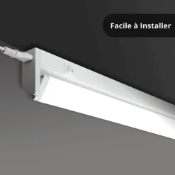 Xanlite - Réglette rotative filaire extensible - 55 cm - Blanc chaud/neutre - 900 lumens - RE60055ROCCT