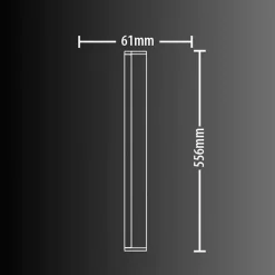 Xanlite - Réglette rotative filaire extensible - 55 cm - Blanc chaud/neutre - 900 lumens - RE60055ROCCT
