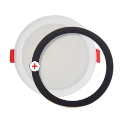 Xanlite - Spot encastrable LED rond, extra plat, cons. 6W, 800 lumens, CCT, IP44, Plusieurs coloris - DOP400RIPCCT