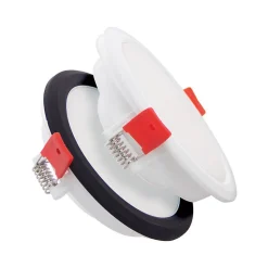 Xanlite - Spot encastrable LED rond, extra plat, cons. 6W, 800 lumens, CCT, IP44, Plusieurs coloris - DOP400RIPCCT