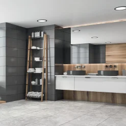 Xanlite - Spot encastrable LED rond, extra plat, cons. 6W, 800 lumens, CCT, IP44, Plusieurs coloris - DOP400RIPCCT