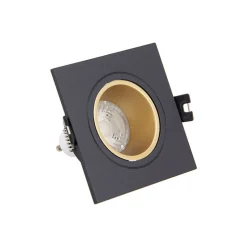 Xanlite - Spot GU10 50W 2700K Carré orientable Noir et or IP20 - SP50CANO