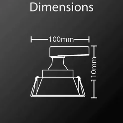 Xanlite - Spot GU10 50W 2700K Carré profond Blanc IP20 - SP50CPB