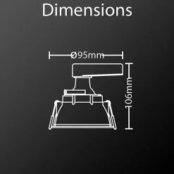Xanlite - Spot GU10 50W 2700K Rond profond Blanc IP20 - SP50RPB