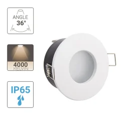 Xanlite - Spot GU10 50W 4000K Rond Blanc IP65 - SP50RIP65BCW