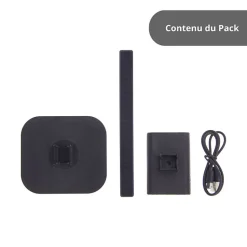 Xanlite - Support de casque avec barre lumineuse LED RVB Digital, Synchronisation sonore, rechargeable USB - BISRVBM