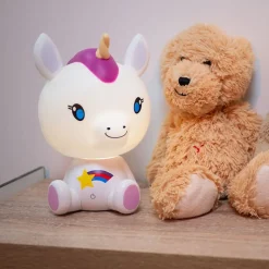 Xanlite - Veilleuse Licorne LED, intensité variable, USB rechargeable, RVB / Blanc chaud - VLLICORNE