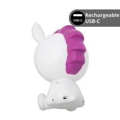Xanlite - Veilleuse Licorne LED, intensité variable, USB rechargeable, RVB / Blanc chaud - VLLICORNE