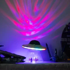 Xanlite - Veilleuse Vaisseau spatial LED Spacelite, 8 modes, enceinte Bluetooth intégrée, Synchronisation sonore - SPACELITE