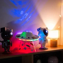 Xanlite - Veilleuse Vaisseau spatial LED Spacelite, 8 modes, enceinte Bluetooth intégrée, Synchronisation sonore - SPACELITE