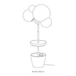 Zafferano - Lampadaire Arbre de Lumière pour intérieur et extérieur. Salvia - Lampadaire LED E27 - Support réglable.