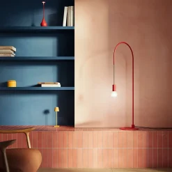 Zafferano - Lampe de table Filo avec ampoule E27 max 60W incluse, orientable à 200, H 113 cm, IP20 métal peint - Noir