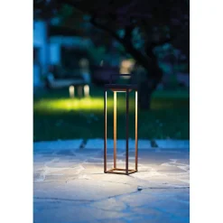 Zafferano - Lanterne solaire 2 LED, 56,4 cm - Lampe murale et de table 2W avec batterie et capteur crépusculaire - Blanc