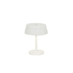 Zafferano SISTER LIGHT MINI Lampe de table LED intelligente Wi-fi Blanc nacré rechargeable et dimmable