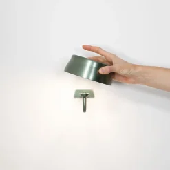 Zafferano SISTER LIGHT Wi-fi wall Applique intelligente Vert rechargeable et dimmable