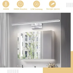 ZMH Applique Murale De Salle De Bain Dorée à LED Pour Miroir