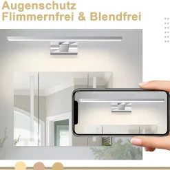 ZMH Applique Murale De Salle De Bain Dorée à LED Pour Miroir