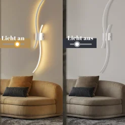 ZMH Applique Murale LED - Noir 14w 100cm 3000k Blanc Chaud pour Couloir Salon Chambre