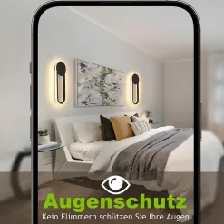 ZMH Applique Murale LED Moderne - 12w, 41cm, 3000k Blanc Chaud, Doré Minimaliste