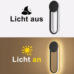 ZMH Applique Murale LED Moderne - 12w, 41cm, 3000k Blanc Chaud, Doré Minimaliste