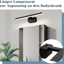 ZMH Applique Murale LED Pour Salle De Bain 60 Cm 8 W