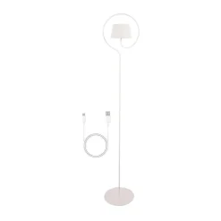 ZMH Lampadaire 120cm Blanc Tactile à Intensité LED Verre Pour Chambre