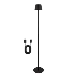 ZMH Lampadaire 120cm Noir Tactile à Intensité LED Verre Pour Chambre